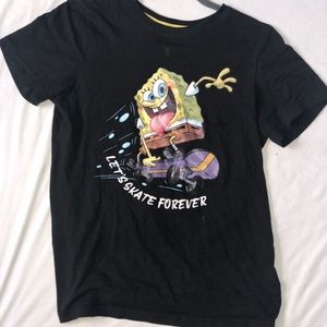 SpongeBob black tee “let’s skate forever”